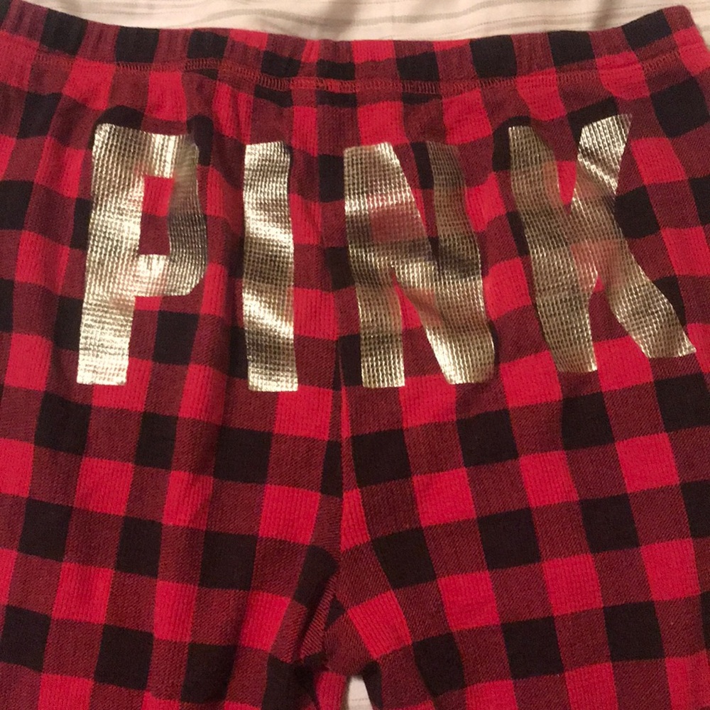 Victoria secret pink plaid pajama pants
